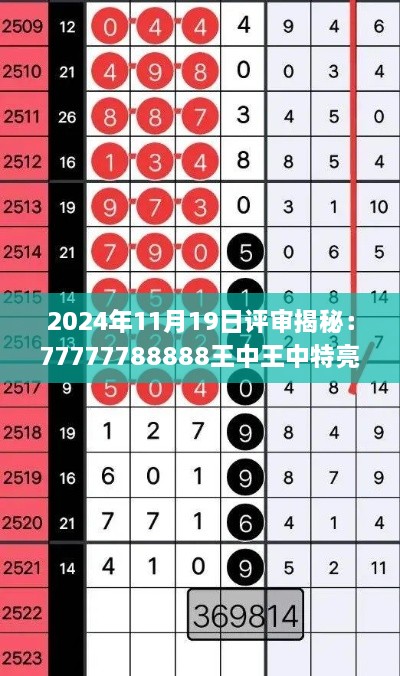 2024年11月19日評審揭秘：77777788888王中王中特亮點與解答詳解_REY5.30.89珍藏版