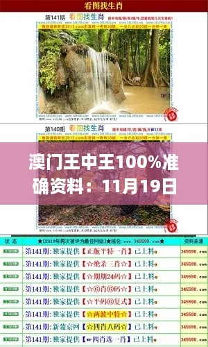 澳門王中王100%準確資料：11月19日往年整體執(zhí)行解析_ZHC3.32.74先鋒版