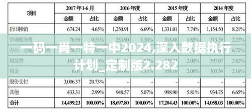 一碼一肖一特一中2024,深入數據執(zhí)行計劃_定制版2.282