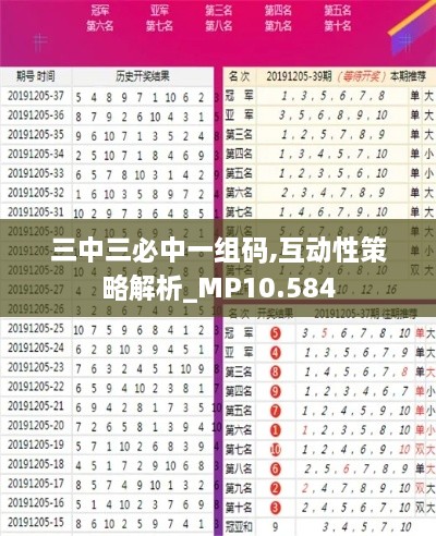 三中三必中一組碼,互動性策略解析_MP10.584