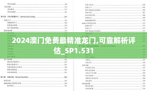 2024澳門免費(fèi)最精準(zhǔn)龍門,可靠解析評(píng)估_SP1.531