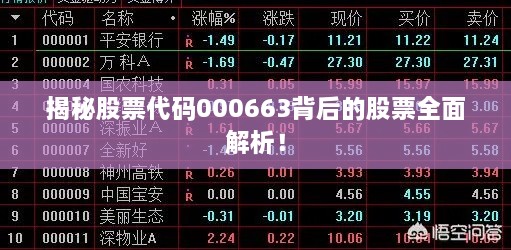 揭秘股票代碼000663背后的股票全面解析！