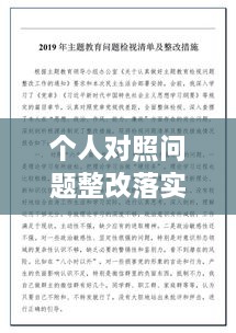 個人對照問題整改落實，個人對照材料整改措施念 