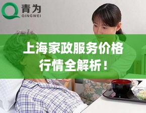 上海家政服務價格行情全解析！